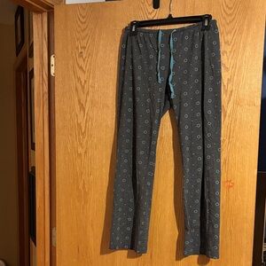 Medalist, pajama pant, gray with print, Size small